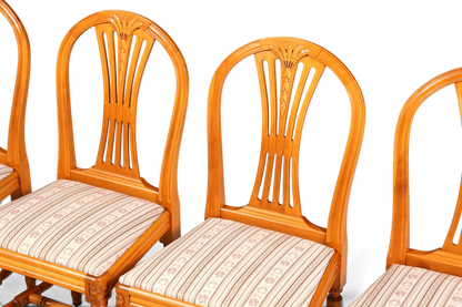 4x Traumhafte Stühle im Gustavianischem Stil Englisch Küchenstühle Antik Stil Esszimmer Stuhl Set