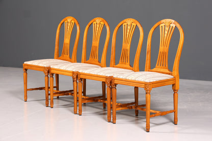 4x Traumhafte Stühle im Gustavianischem Stil Englisch Küchenstühle Antik Stil Esszimmer Stuhl Set