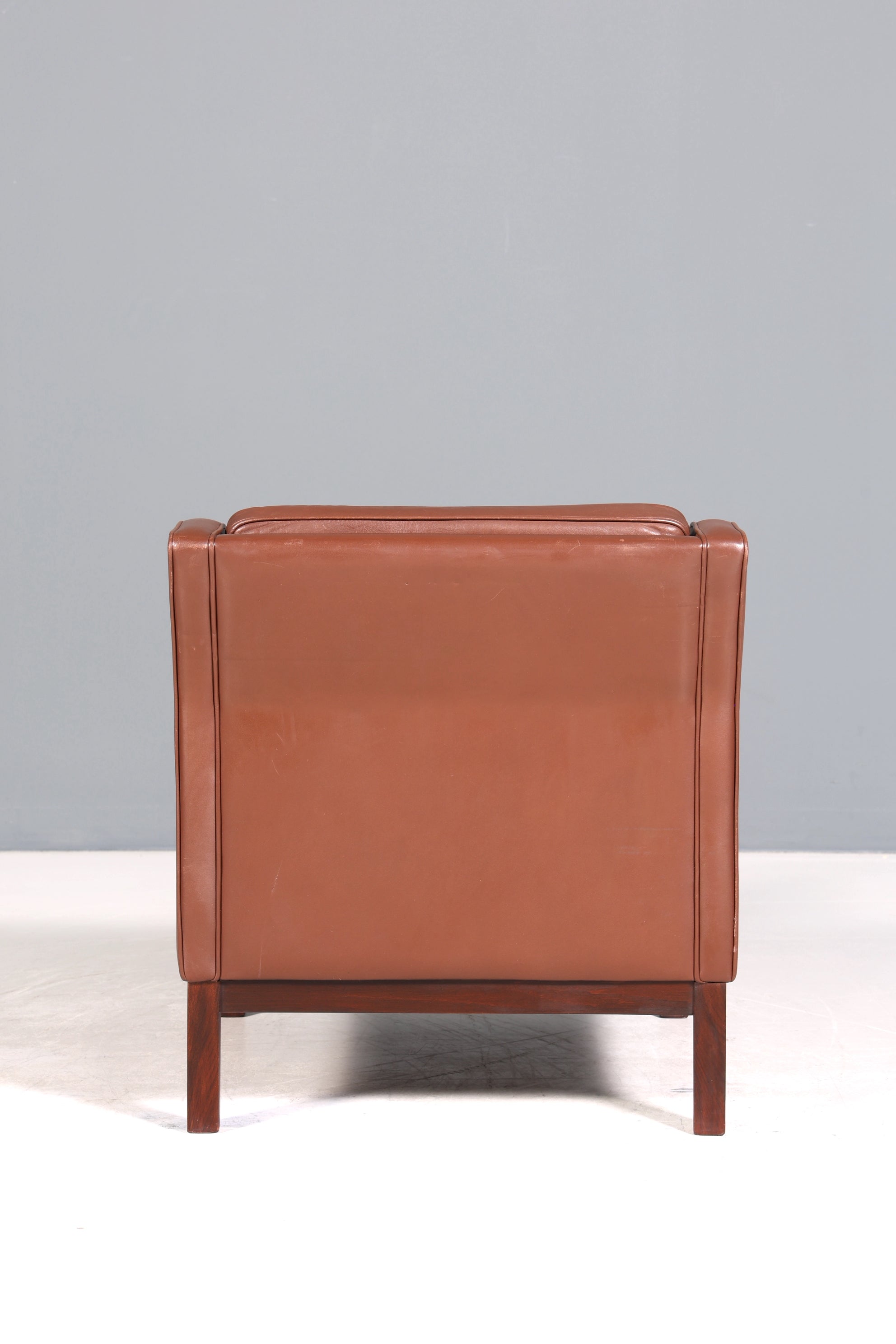 Wunderschöner Mid Century Sessel im Börge Morgensen Stil Retro echt Leder Cocktail Sessel Vintage Lounge Sessel