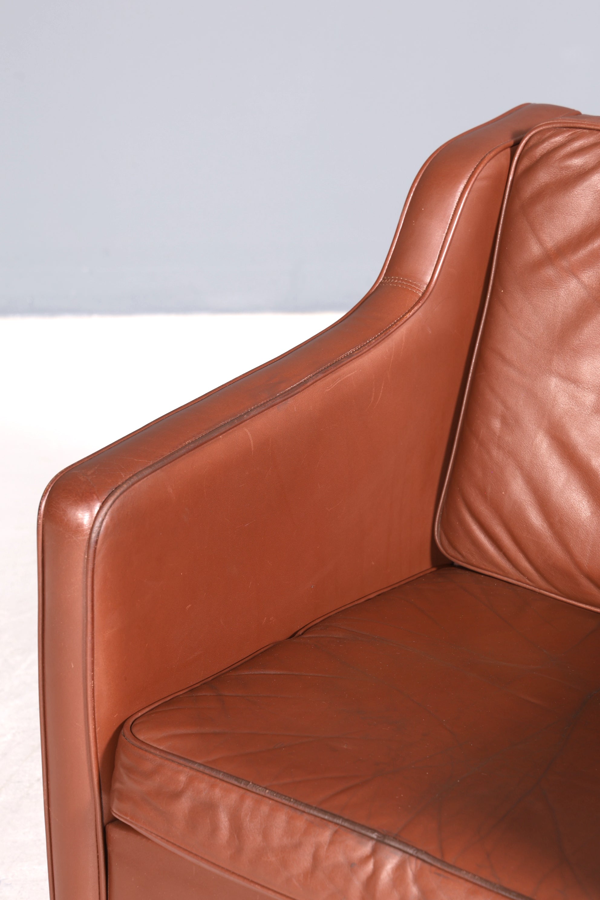 Wunderschöner Mid Century Sessel im Börge Morgensen Stil Retro echt Leder Cocktail Sessel Vintage Lounge Sessel