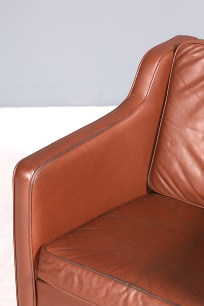 Wunderschöner Mid Century Sessel im Börge Morgensen Stil Retro echt Leder Cocktail Sessel Vintage Lounge Sessel