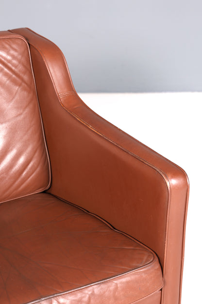 Wunderschöner Mid Century Sessel im Börge Morgensen Stil Retro echt Leder Cocktail Sessel Vintage Lounge Sessel