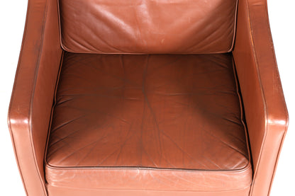 Wunderschöner Mid Century Sessel im Börge Morgensen Stil Retro echt Leder Cocktail Sessel Vintage Lounge Sessel