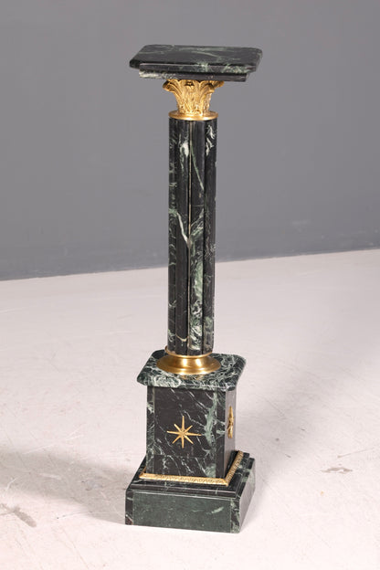 Edle Barock Stil Säule Louis XV Marmor Blumensäule Naturstein Sockel Ablage
