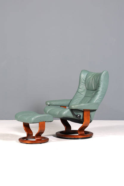 Original Stressless Ekornes Relax Sessel mit Hocker echt Relaxsessel Leder Komfort Design Holz