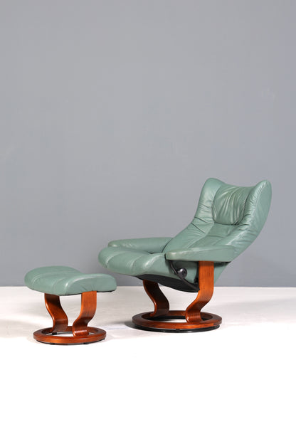 Original Stressless Ekornes Relax Sessel mit Hocker echt Relaxsessel Leder Komfort Design Holz