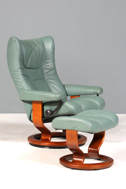 Original Stressless Ekornes Relax Sessel mit Hocker echt Relaxsessel Leder Komfort Design Holz