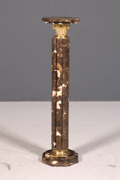 Stilvolle Barock Stil Säule Louis XV Marmor Blumensäule Naturstein Sockel Ablage