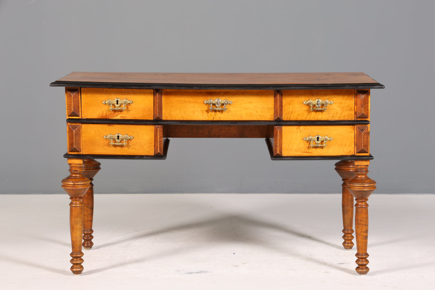 Traumhafter Gründerzeit Schreibtisch Jugendstil Bürotisch echt Holz Antik Desk