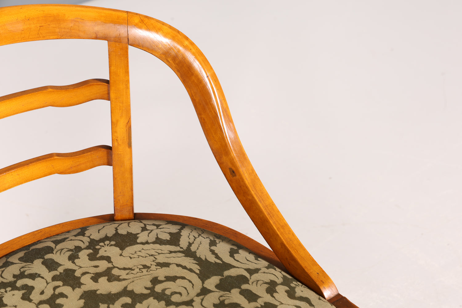 Traumhafter Jugendstil Armlehnstuhl Stoff Antik Sekretär Stuhl Art Deco Sessel um 1910