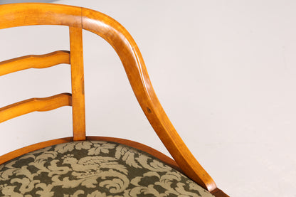 Traumhafter Jugendstil Armlehnstuhl Stoff Antik Sekretär Stuhl Art Deco Sessel um 1910