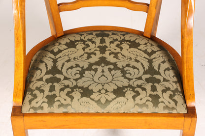 Traumhafter Jugendstil Armlehnstuhl Stoff Antik Sekretär Stuhl Art Deco Sessel um 1910