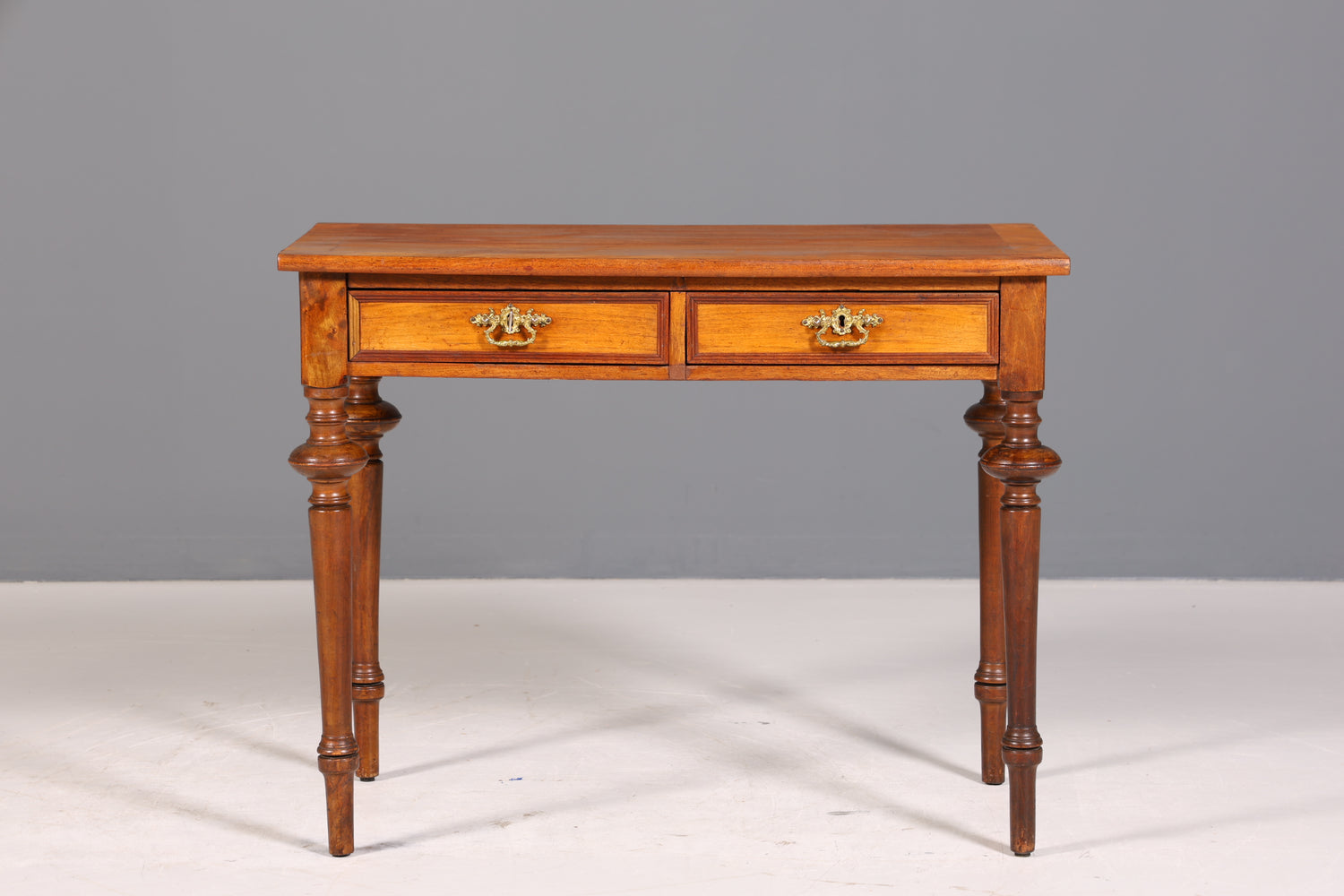 Filigraner Gründerzeit Schreibtisch Jugendstil Bürotisch echt Holz Antik Desk