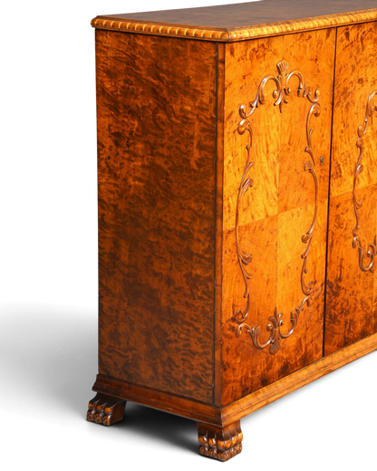 Stilvoller Original Art Deco Schrank Vertiko um 1940 Aktenschrank echt Holz Wäscheschrank Highboard