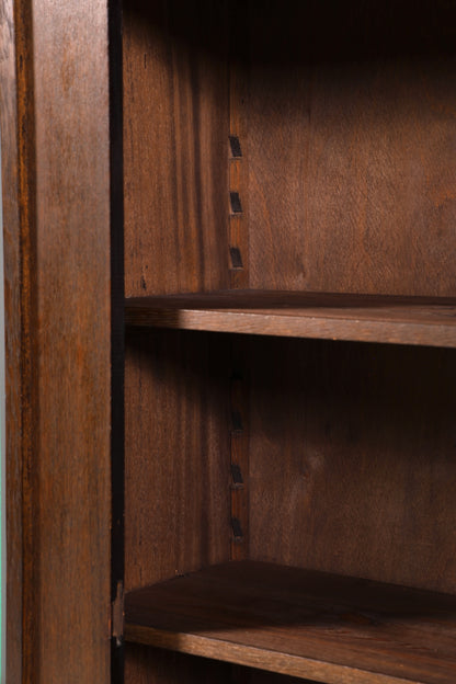 Traumhafte Jugendstil Vitrine Antike Holz Bücherschrank Eiche Antik Schrank Geschirrschrank