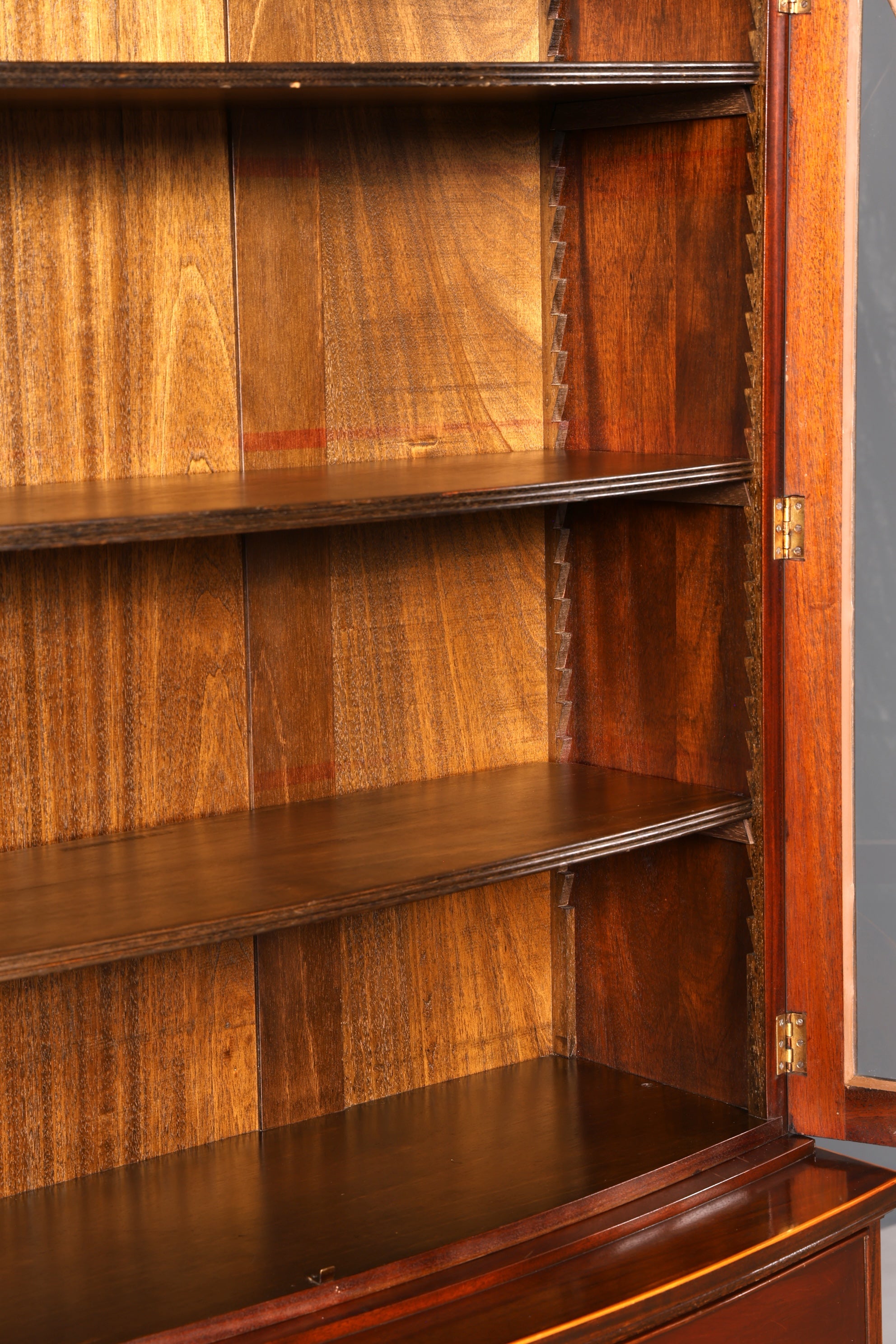 Beeindruckender Englischer Bücherschrank Mahagoni Vitrine Bibliothek Bücherregal Glasvitrine Vintage