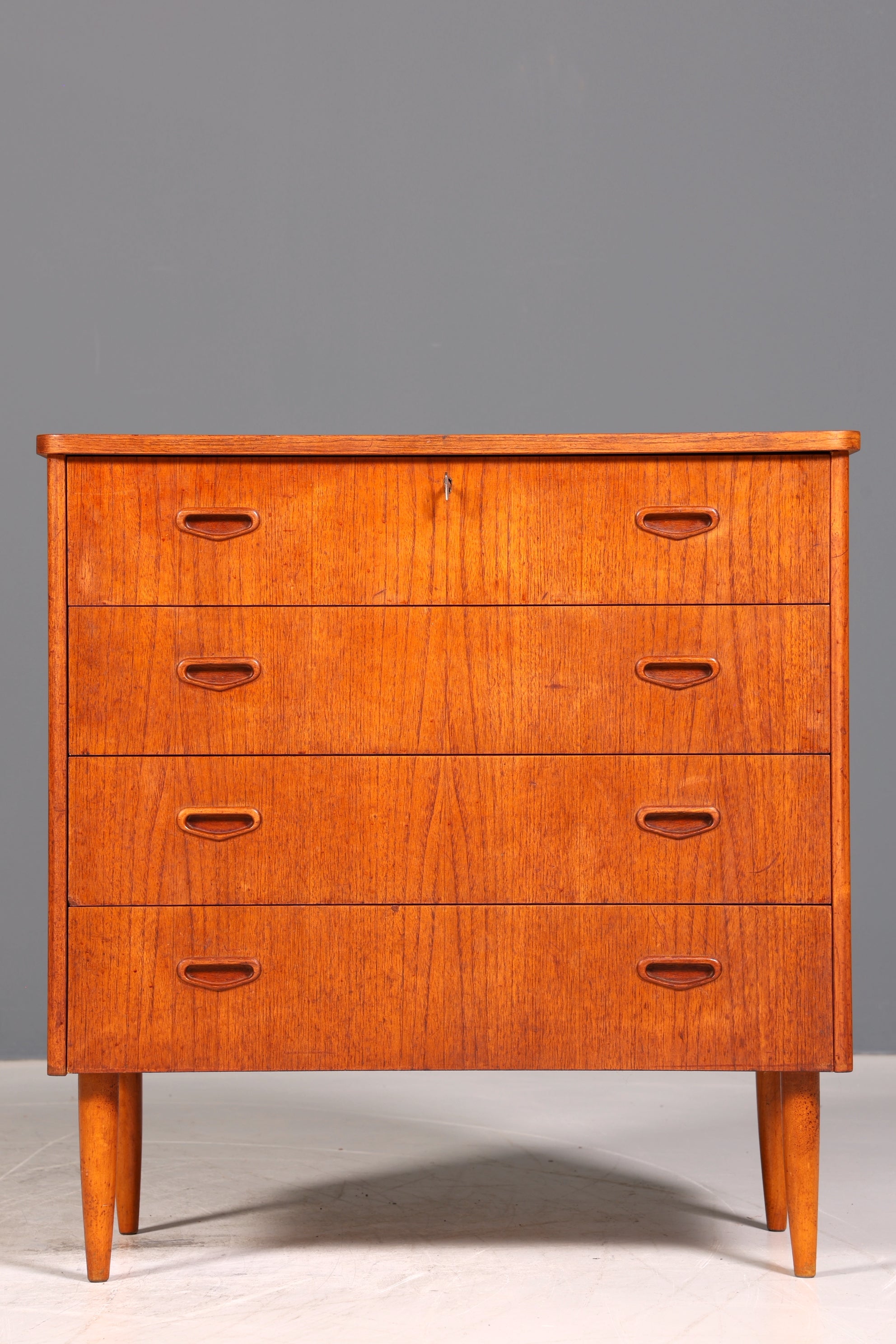 Stilvolle Mid Century Kommode Teak Holz Sideboard Vintage Schubladen Kommode
