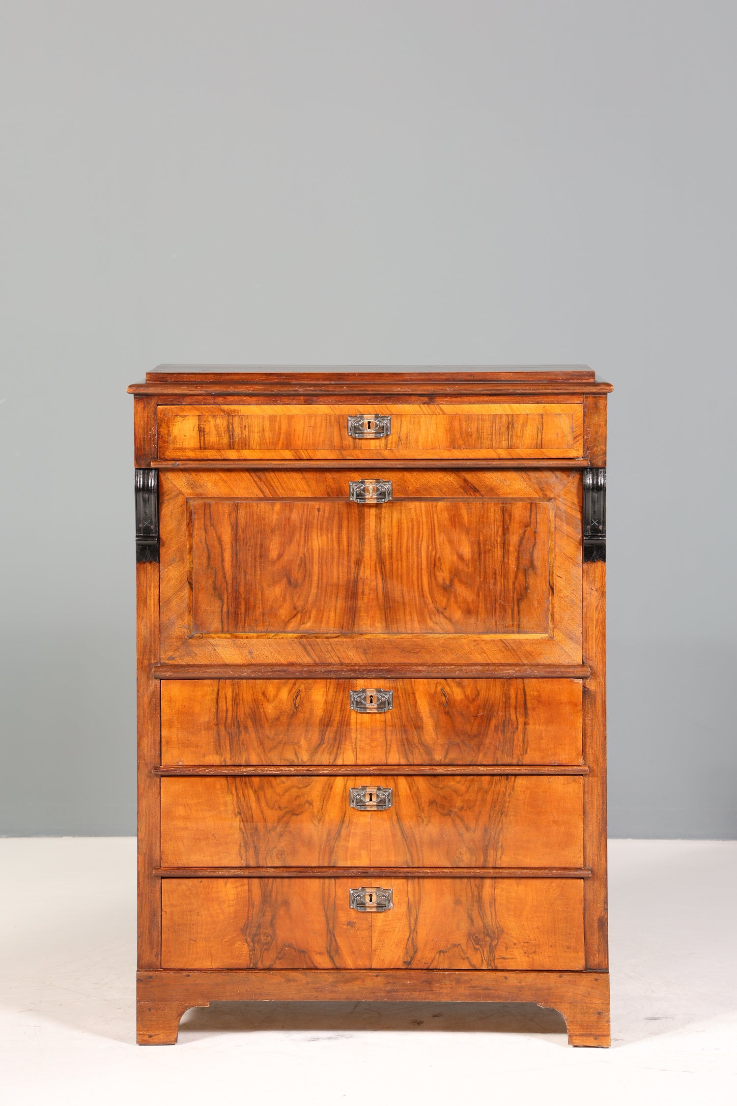 Stilvoller Gründerzeit Sekretär Vertiko Highboard Jugendstil Kommode Schrank um 1880