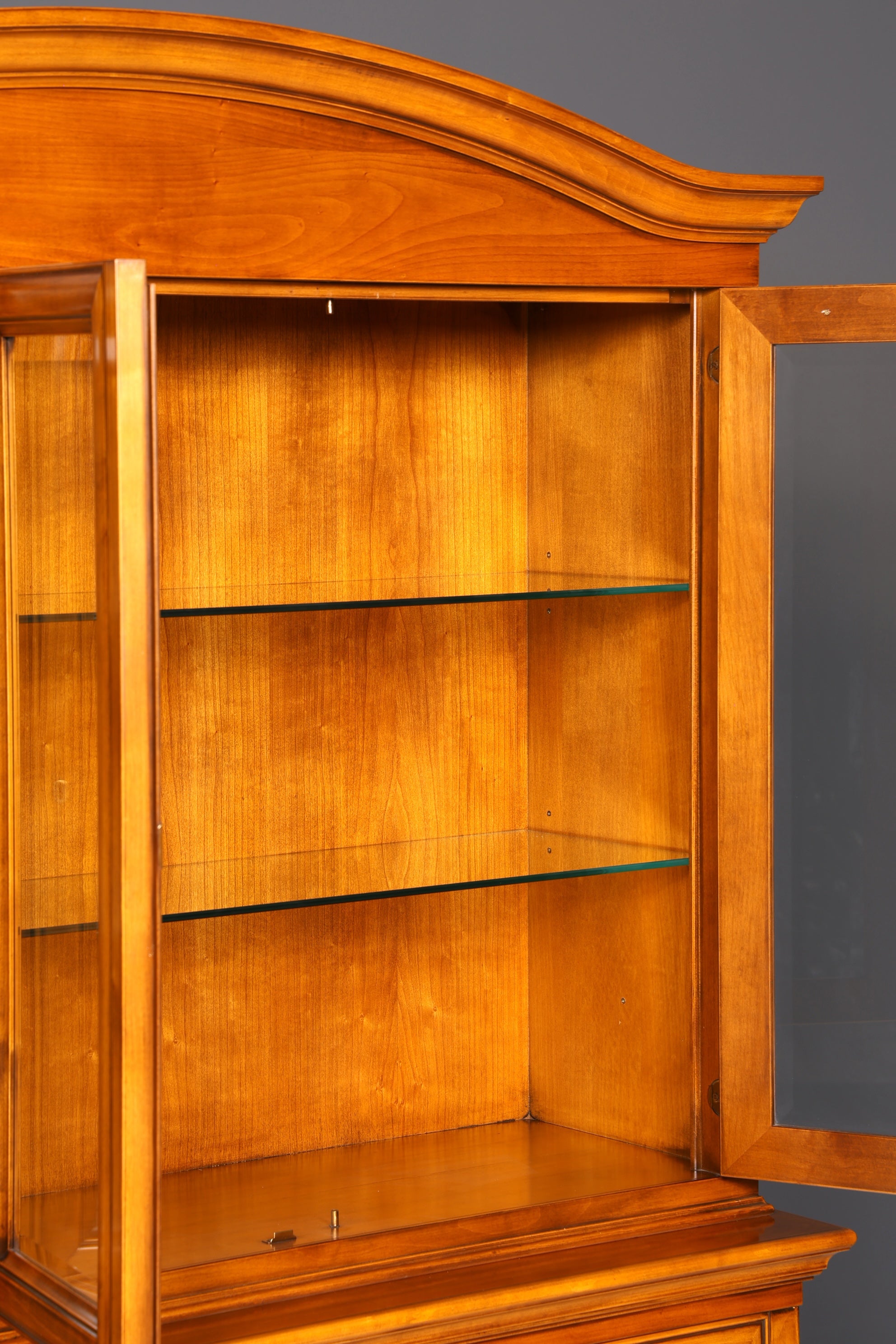 Gorgeous Original Selva Display Cabinet Cherry Wood Buffet Library Antique Style Cabinet Crockery Cabinet Italian Furniture