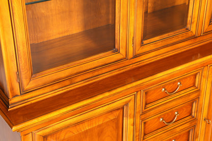 Gorgeous Original Selva Display Cabinet Cherry Wood Buffet Library Antique Style Cabinet Crockery Cabinet Italian Furniture