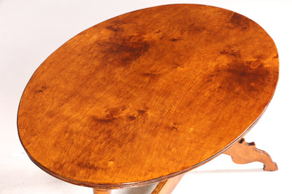 Wunderschöner ovaler Jugendstil Tisch echt Holz Ablagetisch Antik Couchtisch