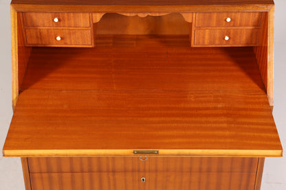 Schlichter Mid Century Sekretär Danish Design Büro Schrank Vintage Kommode Schreibtisch