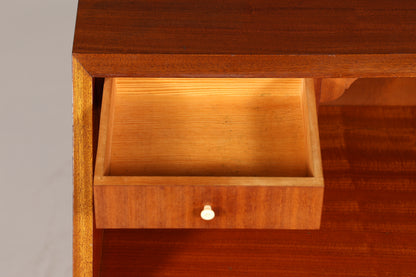 Schlichter Mid Century Sekretär Danish Design Büro Schrank Vintage Kommode Schreibtisch