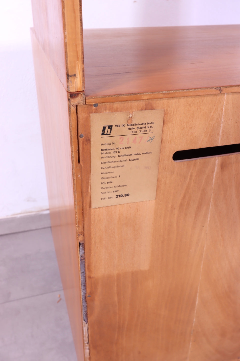 Schlichter Hellerau Mid Century Highboard Retro Regal VEB Klappschrank