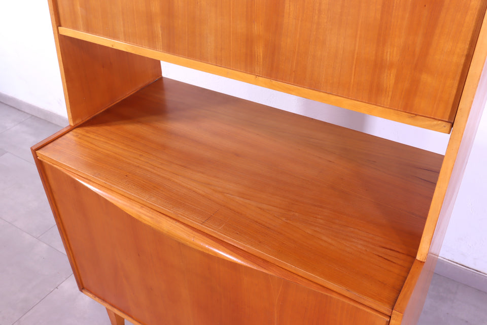 Schlichter Hellerau Mid Century Highboard Retro Regal VEB Klappschrank