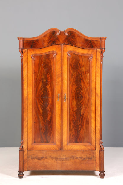 Traumhafter Louis Philippe Schrank Biedermeier Kleiderschrank echt Holz Dielenschrank Wäscheschrank um 1880