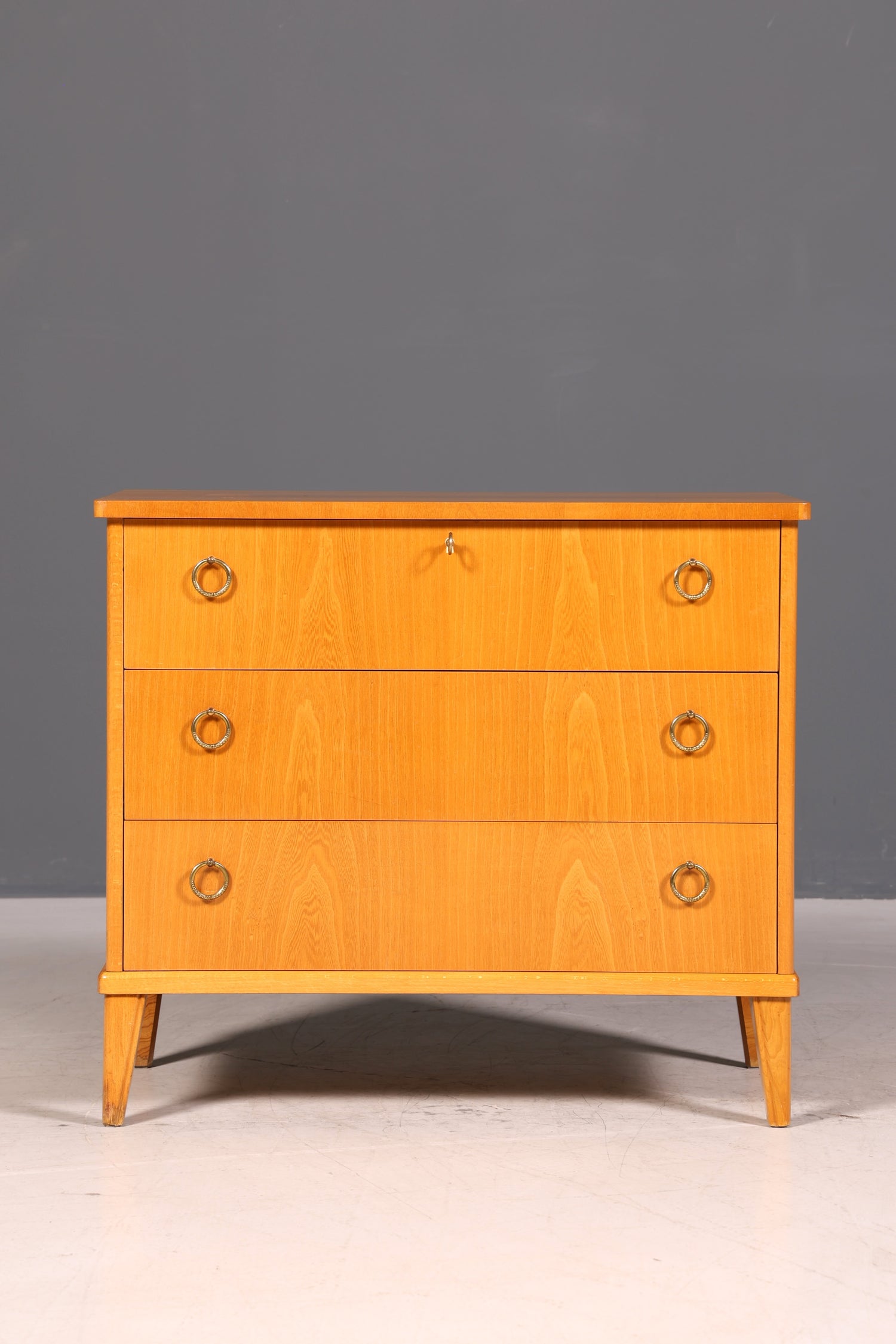 Schlichte Mid Century Kommode Vintage Flur Kommode 60s Schubladenkommode