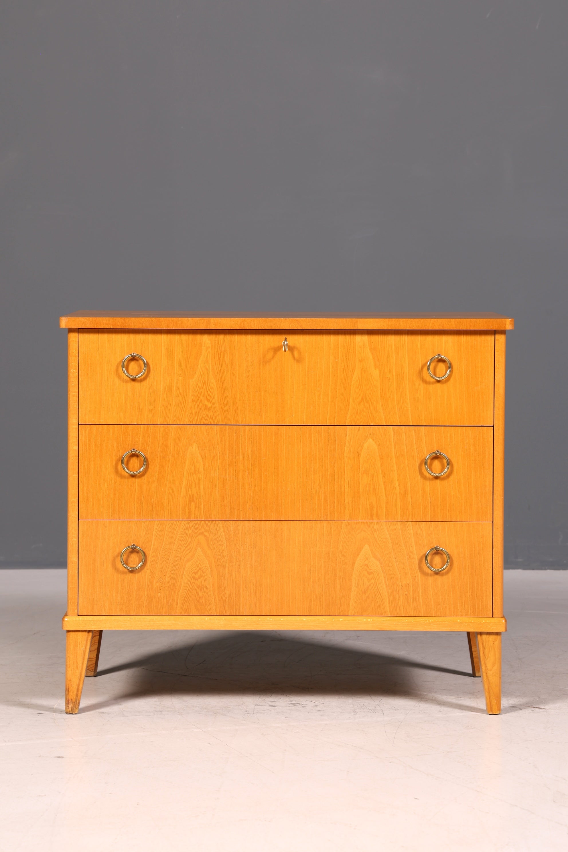 Schlichte Mid Century Kommode Vintage Flur Kommode 60s Schubladenkommode