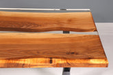 Einzigartiger Epoxidharz Tisch 180-90cm Nussbaum Esszimmer Tisch River Table Epoxy Küchentisch