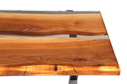 Einzigartiger Epoxidharz Tisch 180-90cm Nussbaum Esszimmer Tisch River Table Epoxy Küchentisch