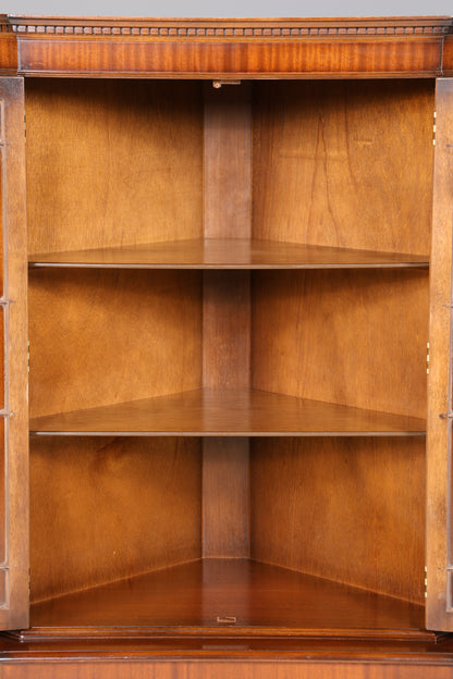 Wunderschöne Englische Eckvitrine Bibliothek Bücherschrank UK Vitrine Buffet Schrank 60s Jahre