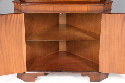 Wunderschöne Englische Eckvitrine Bibliothek Bücherschrank UK Vitrine Buffet Schrank 60s Jahre