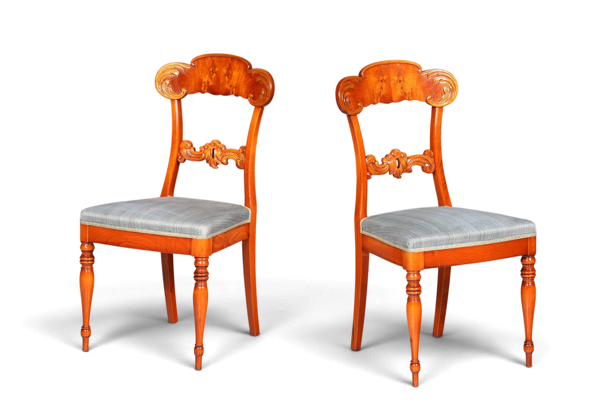 Traumhafter Stuhl im Biedermeier Stil echt Holz Sekretär Stuhl Antik Stil Esszimmer Stuhl 1 von 2