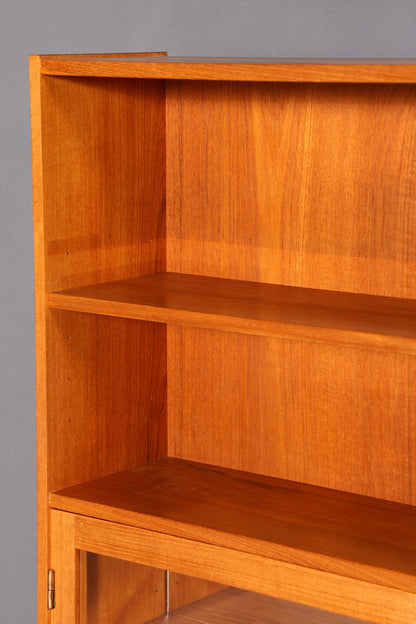 Edles Mid Century Regal Danish Design Sideboard Bücherregal Teak Holz Vitrine Sekretär Schrank Highboard Vintage 60er