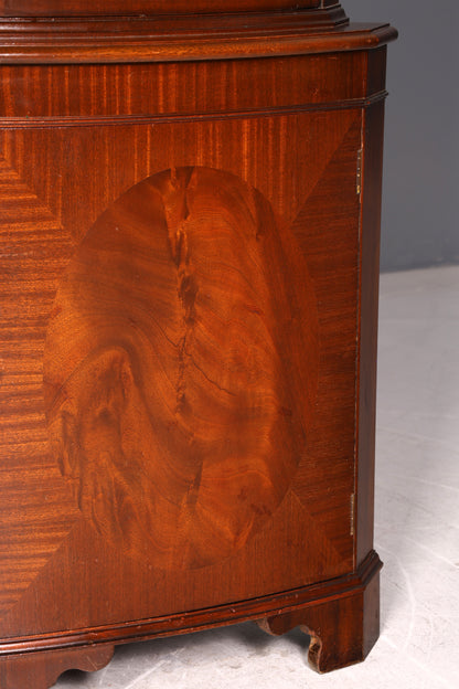 Wunderschöne Englische Eckvitrine Mahagoni 60er Echt Holz Schrank Eckschrank Glasvitrine Vitrine Vintage