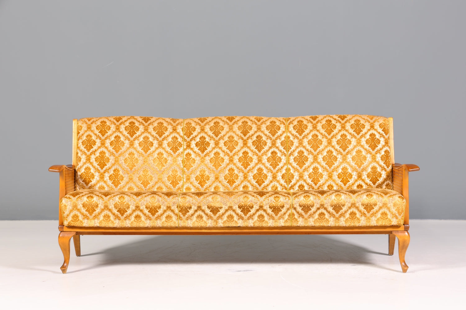 Wunderschönes Chippendale Sofa Barock Stil Wiener Geflecht Schlafsofa 3-Sitzer Couch Gästebett