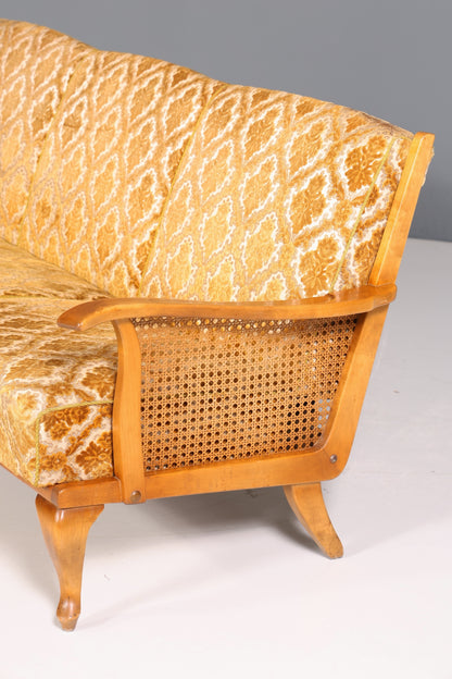 Wunderschönes Chippendale Sofa Barock Stil Wiener Geflecht Schlafsofa 3-Sitzer Couch Gästebett