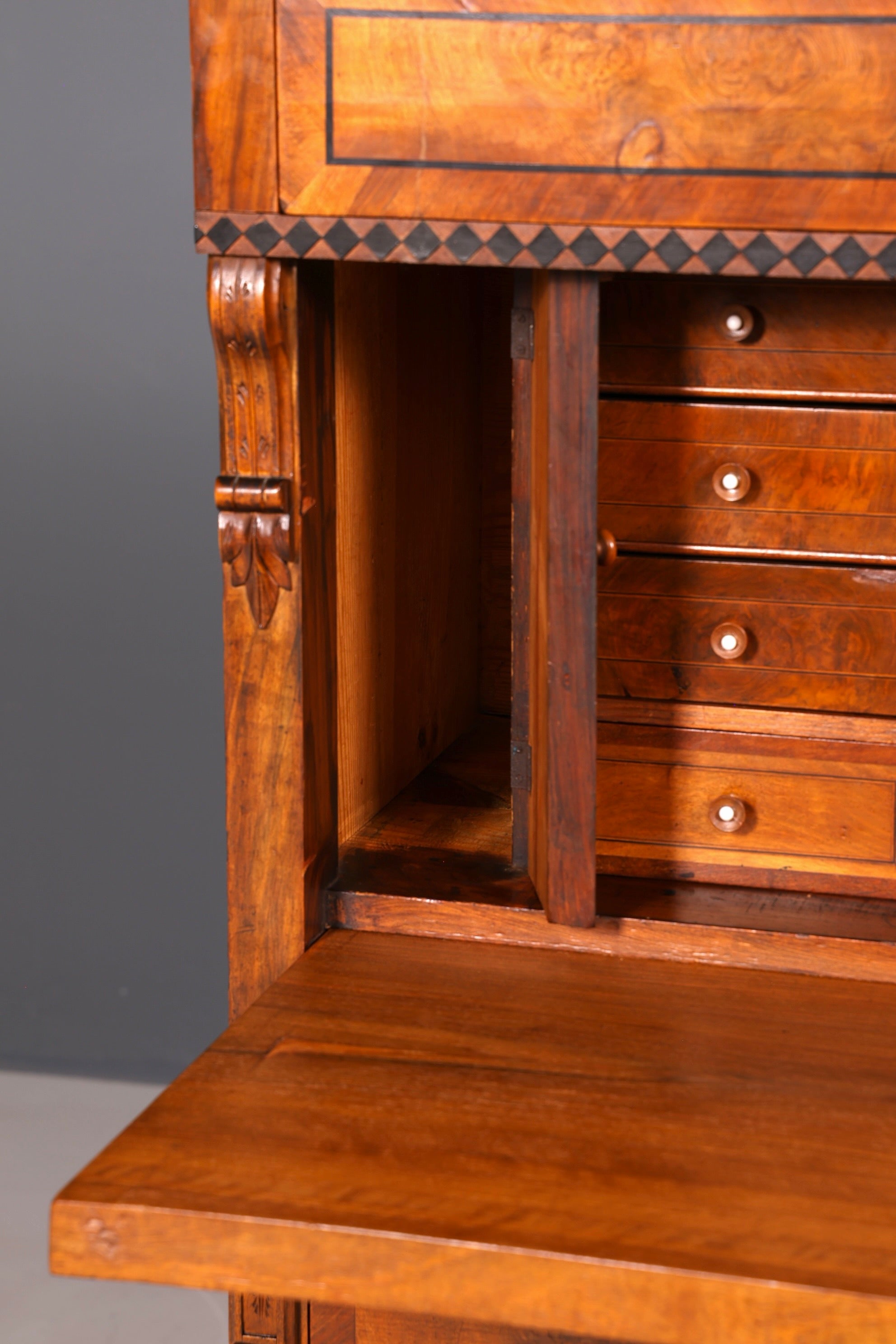 Stilvoller Gründerzeit Sekretär Kommode Jugendstil Schubladenkommode Antik Vertiko