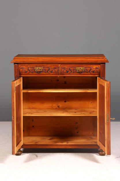 Traumhafter Gründerzeit Schrank Nussbaum Schnitzerei Halbschrank Kommode Antik Sideboard Buffet Vintage