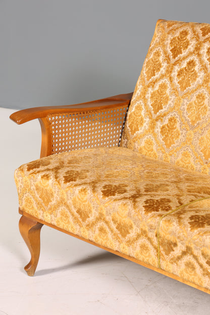 Wunderschönes Chippendale Sofa Barock Stil Wiener Geflecht Schlafsofa 3-Sitzer Couch Gästebett