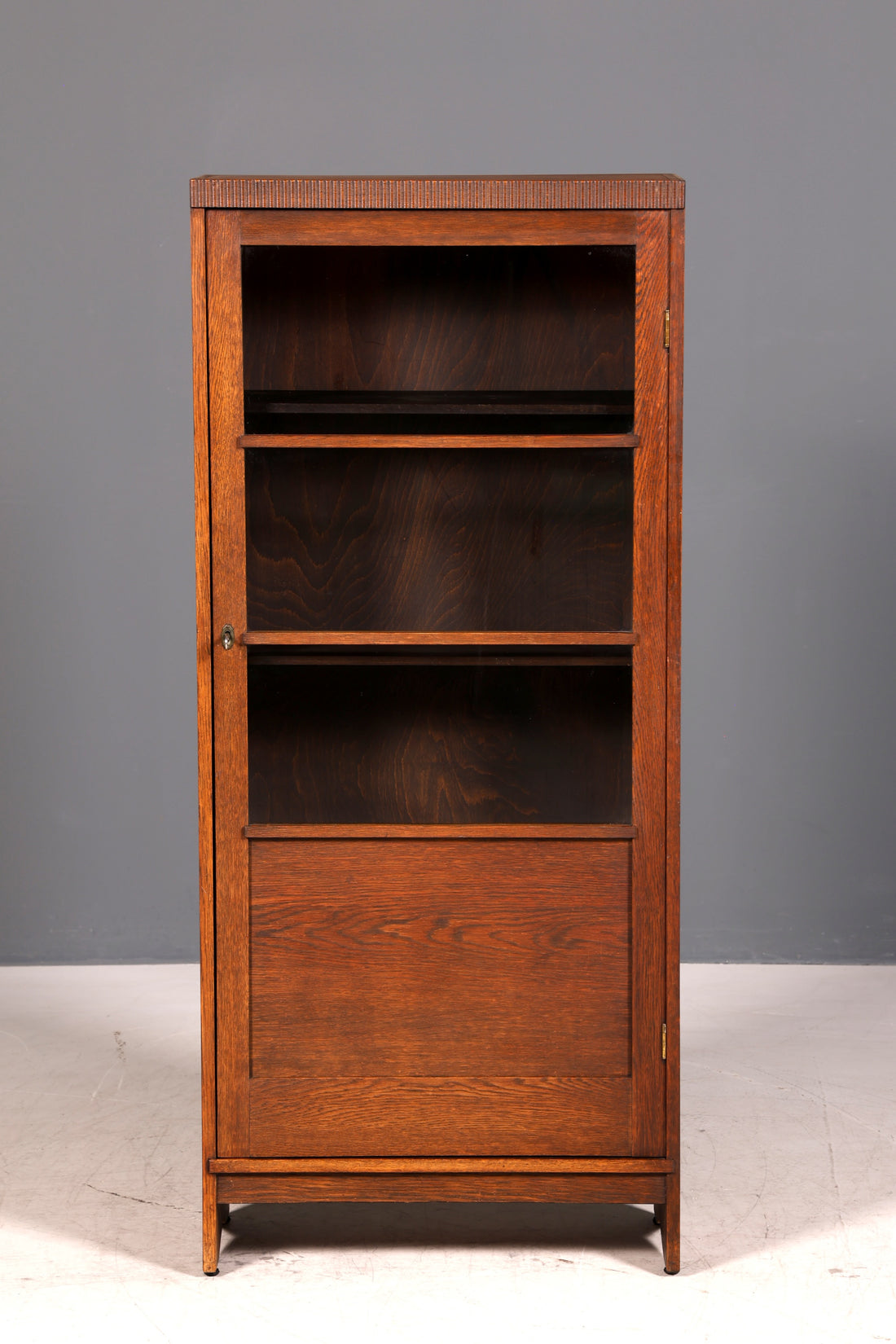 Traumhafte Jugendstil Vitrine Antike Holz Bücherschrank Antik Eiche Schrank Geschirrschrank