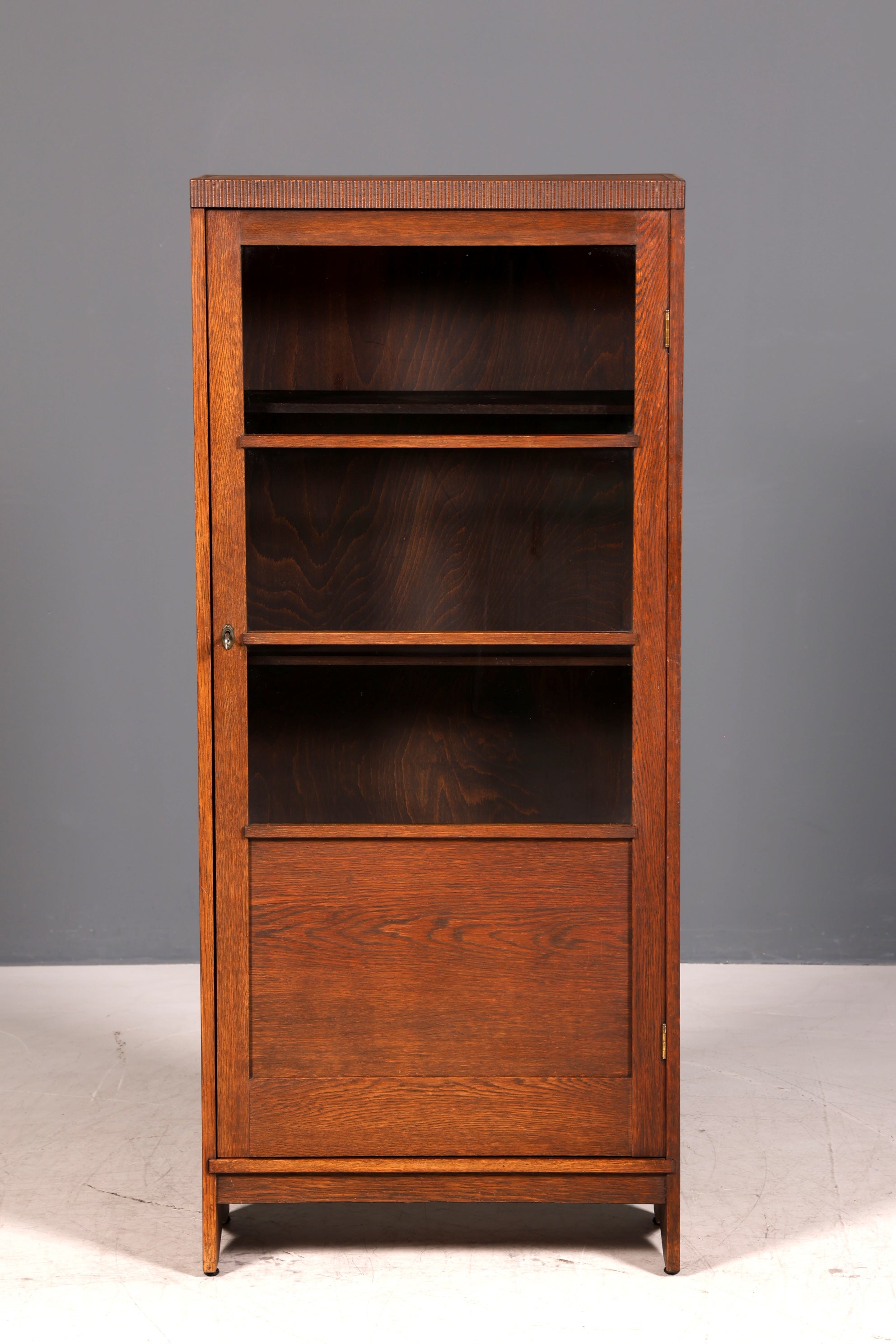 Traumhafte Jugendstil Vitrine Antike Holz Bücherschrank Antik Eiche Schrank Geschirrschrank