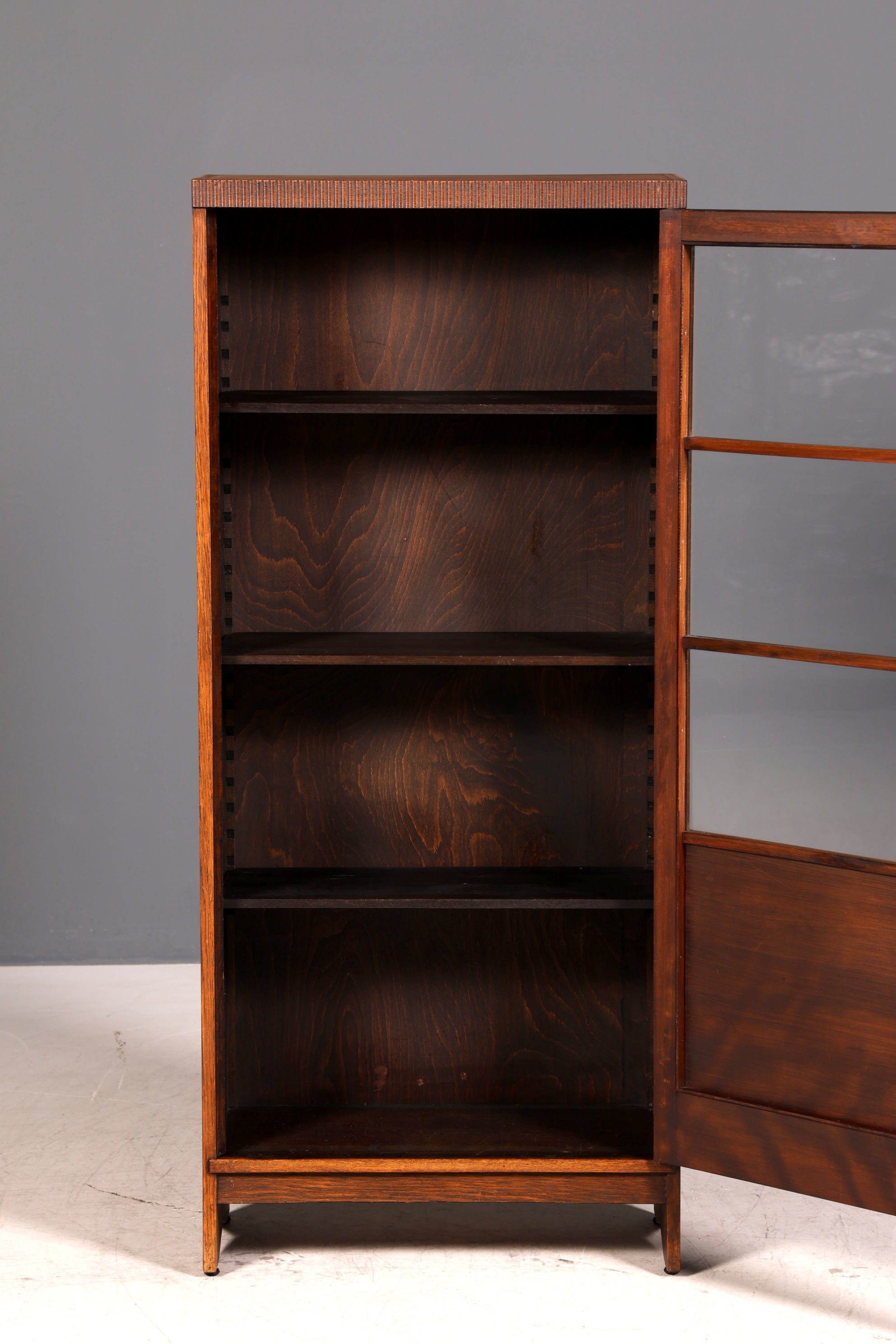 Traumhafte Jugendstil Vitrine Antike Holz Bücherschrank Antik Eiche Schrank Geschirrschrank