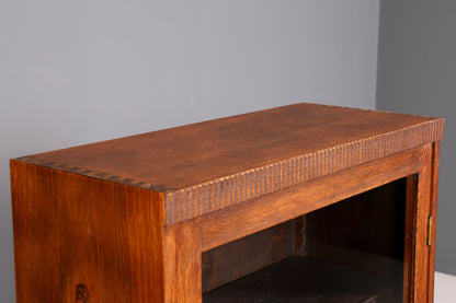 Traumhafte Jugendstil Vitrine Antike Holz Bücherschrank Antik Eiche Schrank Geschirrschrank