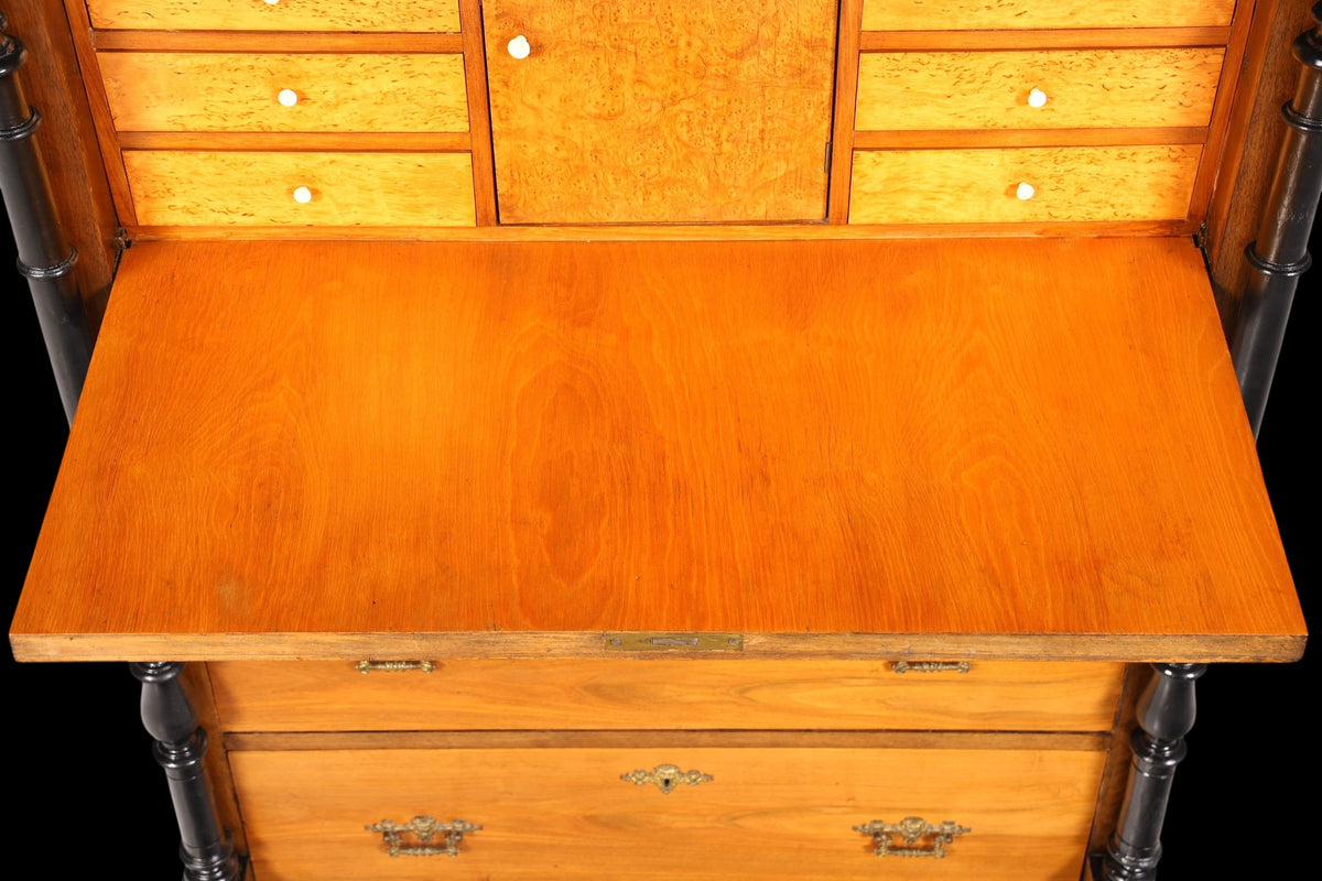 Traumhafter Gründerzeit Sekretär Vertiko Highboard Louis Philippe Kommode um 1880