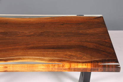 Einzigartiger Epoxidharz Tisch 160-90cm Nussbaum Esszimmer Tisch massiv Holz Küchentisch Esstisch - Hauptstadt Möblerei